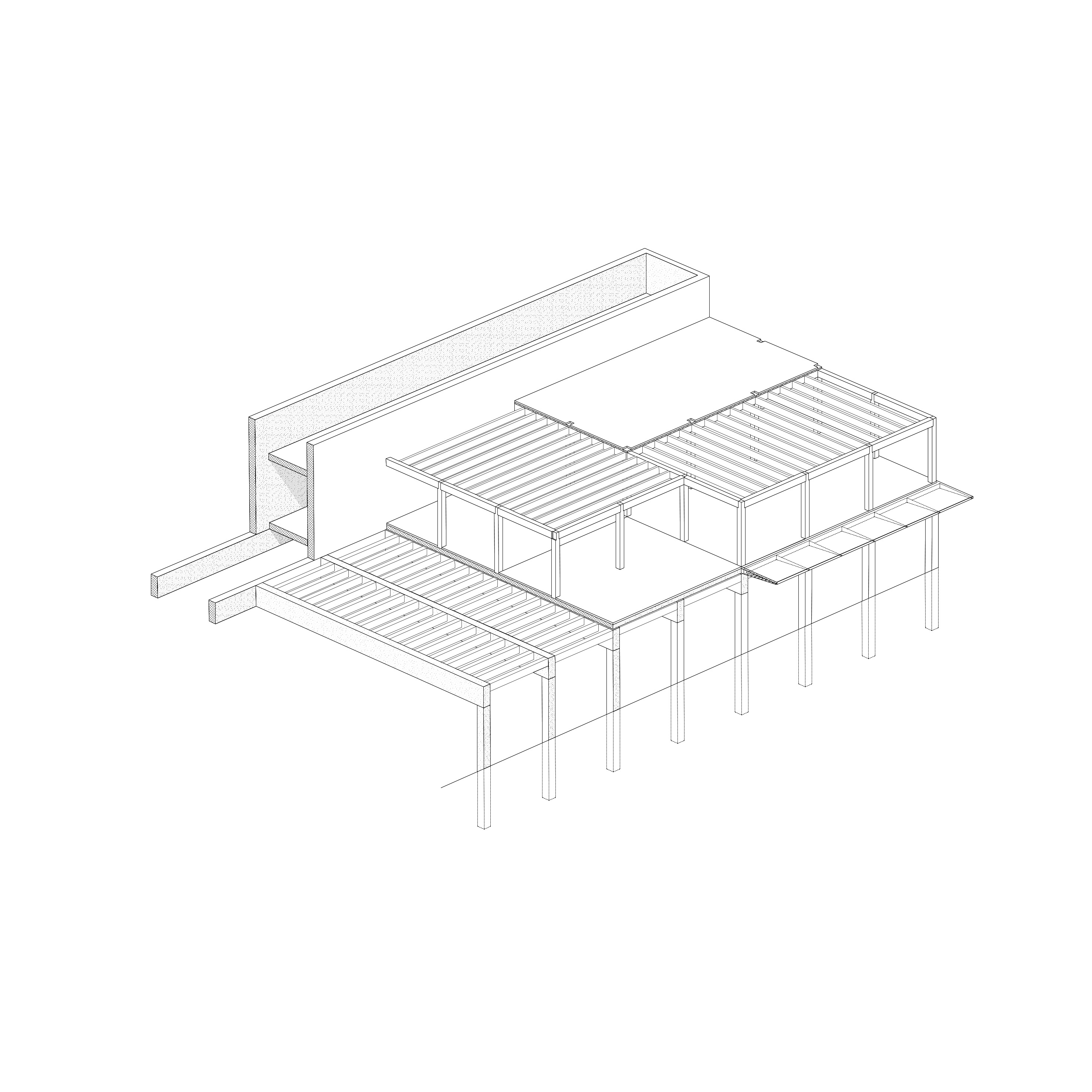Komorebi — axonométrie structurelle 1