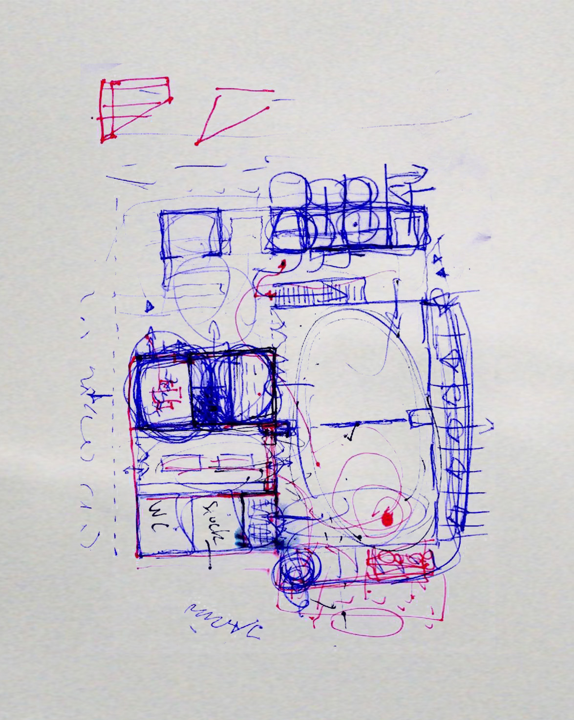 La maison bleue — croquis de genèse